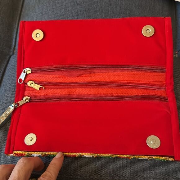 Ankara Kutchi Style Embroidered Clutch Bag with Mirror embellishment. - Picture 3 of 4